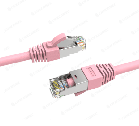 Cable de conexión Cat.6 U/FTP de 24 AWG, color rosa LSZH, 1M - Cable de parche Cat.6 U/FTP de 24 AWG con certificación UL.